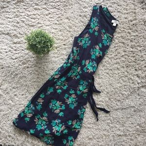 Loft Navy Floral Dress sz XL